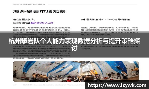 杭州攀岩队个人能力表现数据分析与提升策略探讨